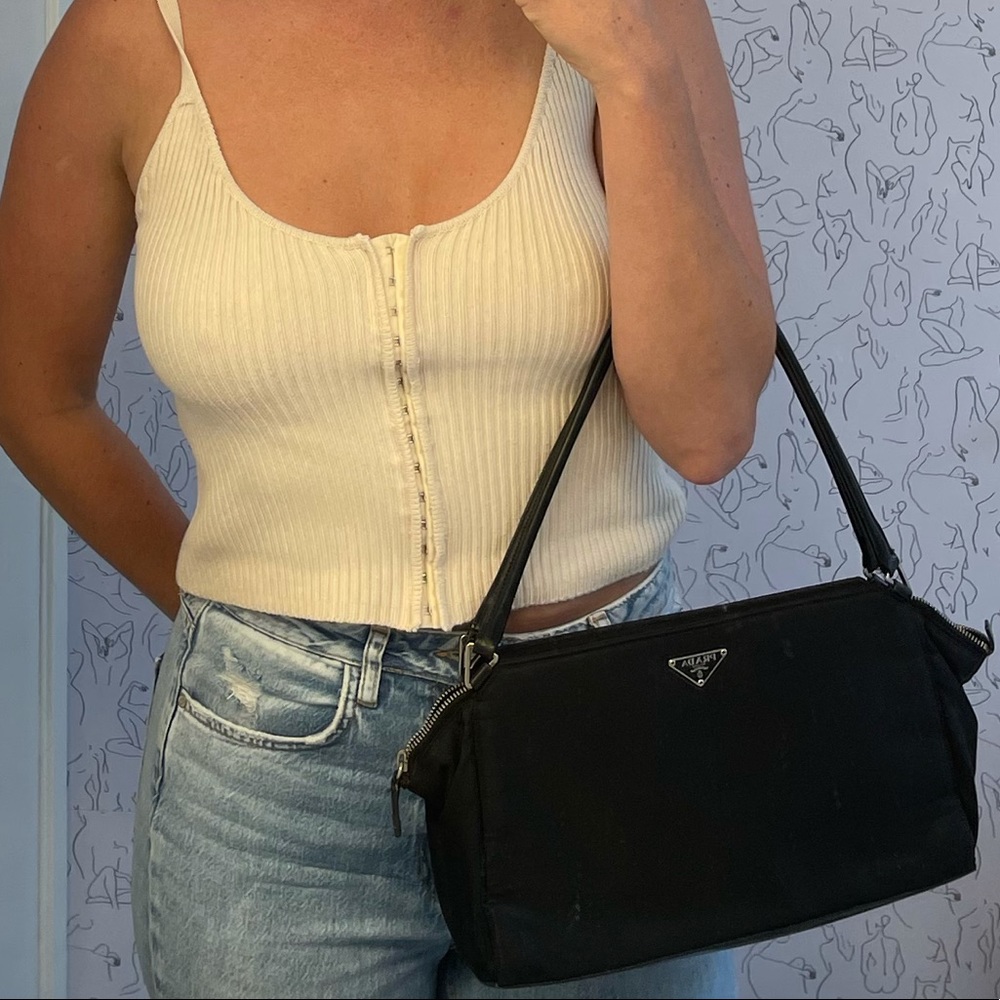 Authentic Prada Vintage Tessuto Chic Shoulder Bag